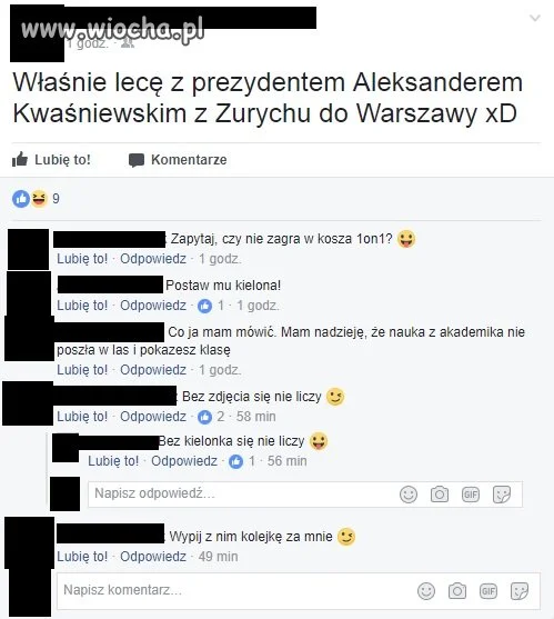 Lot z prezydentem