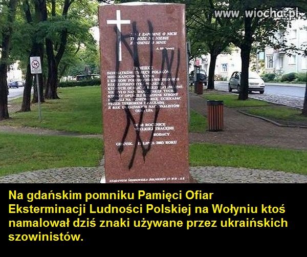 Zbezczeszczono pomnik ofiar UPA