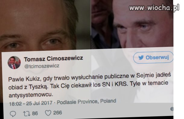 Cimoszewicz zaorał antysystemowego Kukiza