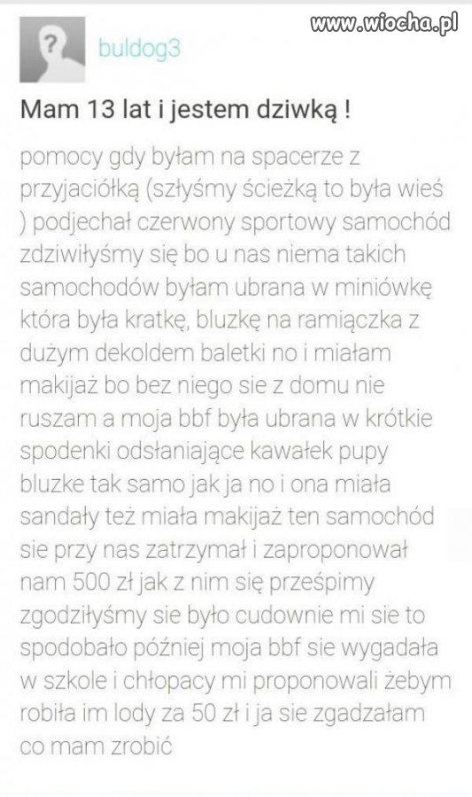 Chwali się czy żali?