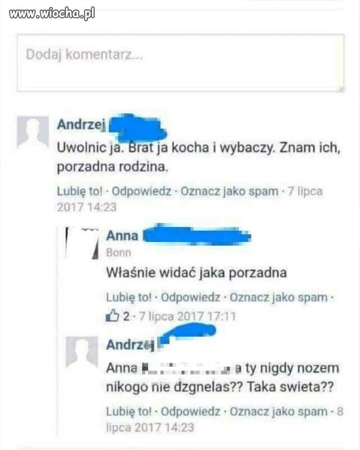 Siostra dźgnęła brata nożem, 