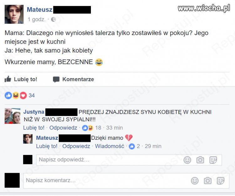 Mama Justyna i Mateusz