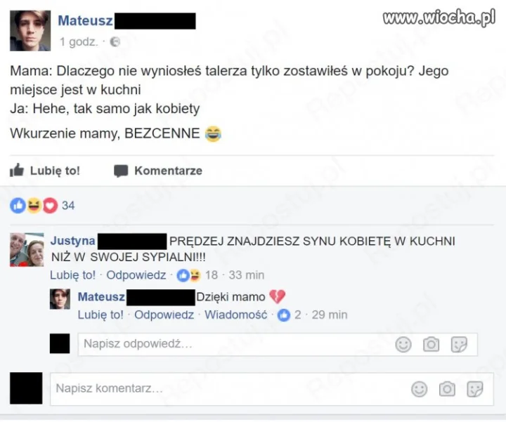 Mama Justyna i Mateusz