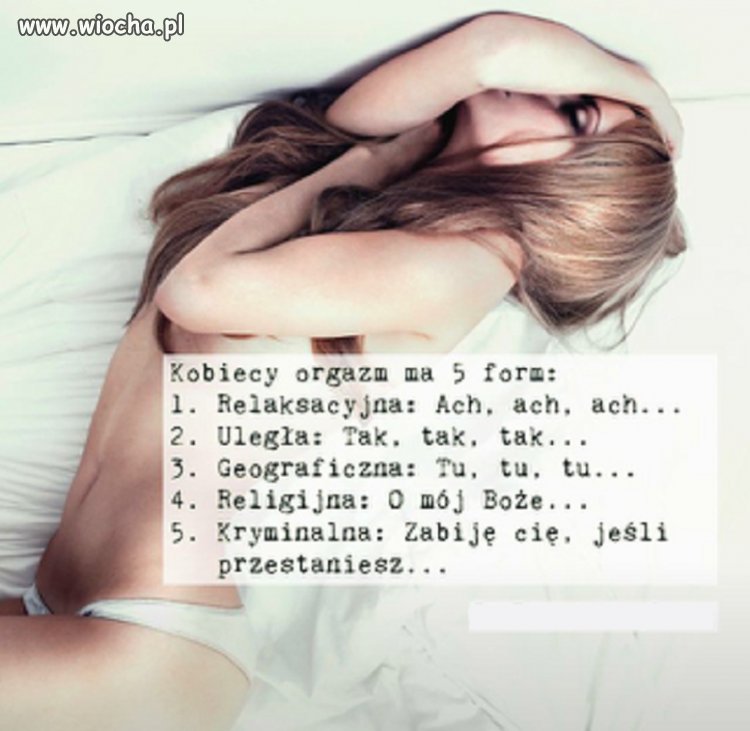 Rodzaje kobiecych orgazmów
