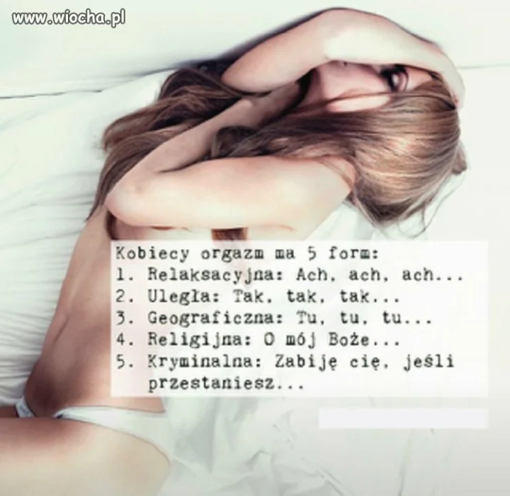 Rodzaje kobiecych orgazmów