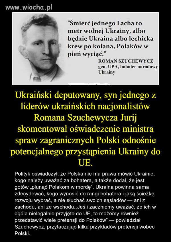 Wdzięczny Polsce Ukrainiec.