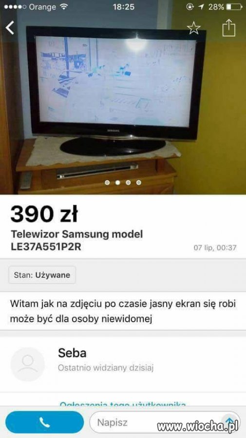 Telewizor dla niewidomej 