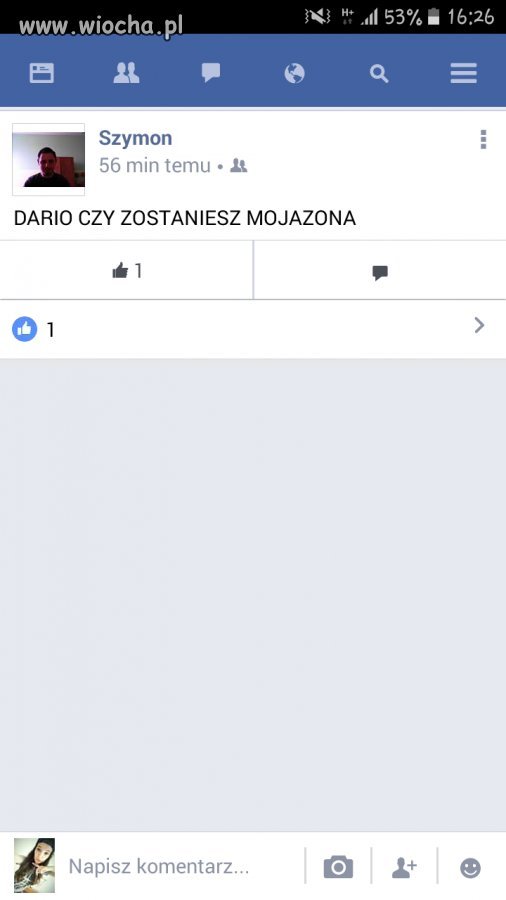 Oświadczyny na fb