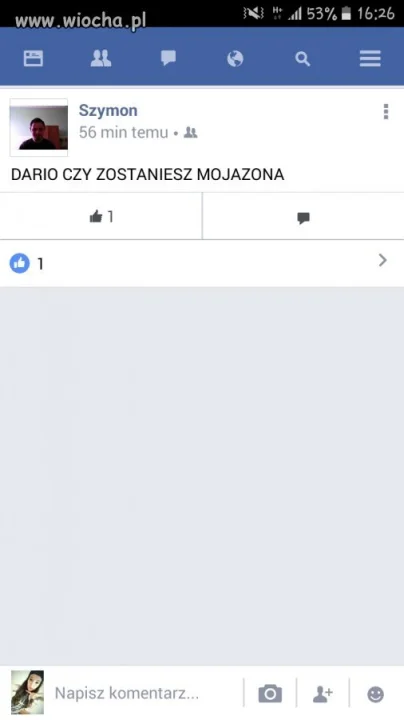 Oświadczyny na fb