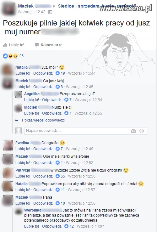 To jak z pisdzielcami 