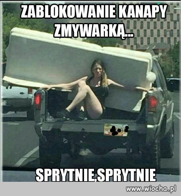 Zablokował kanapę