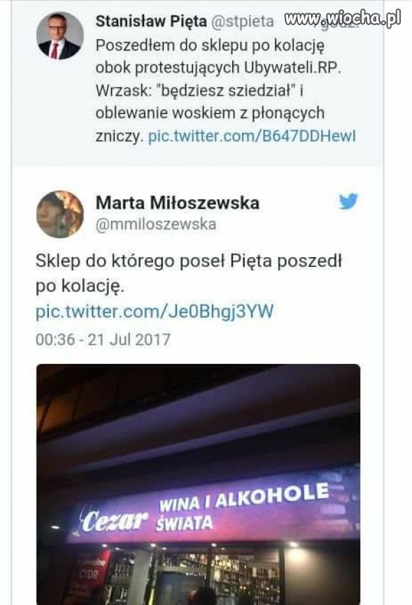 No skoro tak wyglądają te jego kolacje...