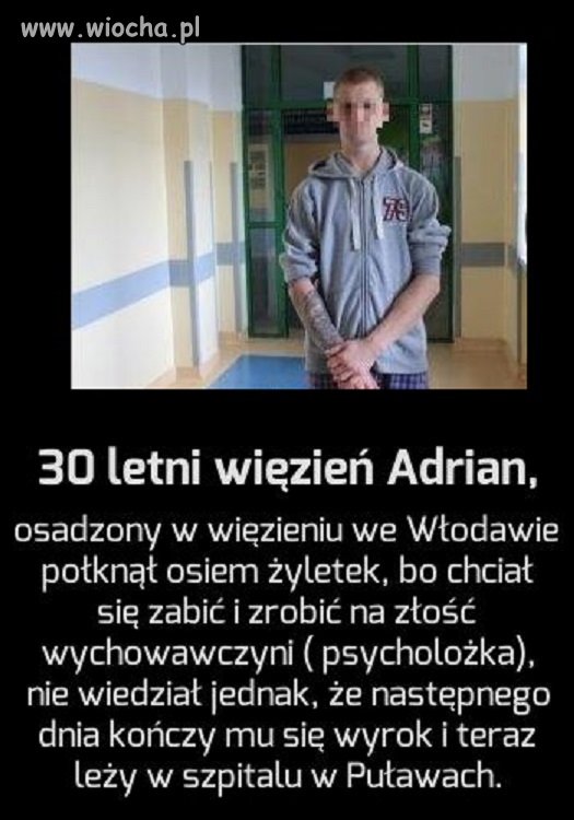 30 letni więzień Adrian