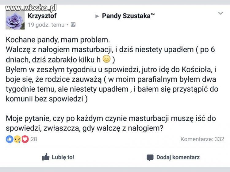 Gość ma poważny problem. 