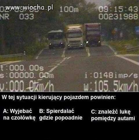 Pomóż kierującemu w takiej sytuacji