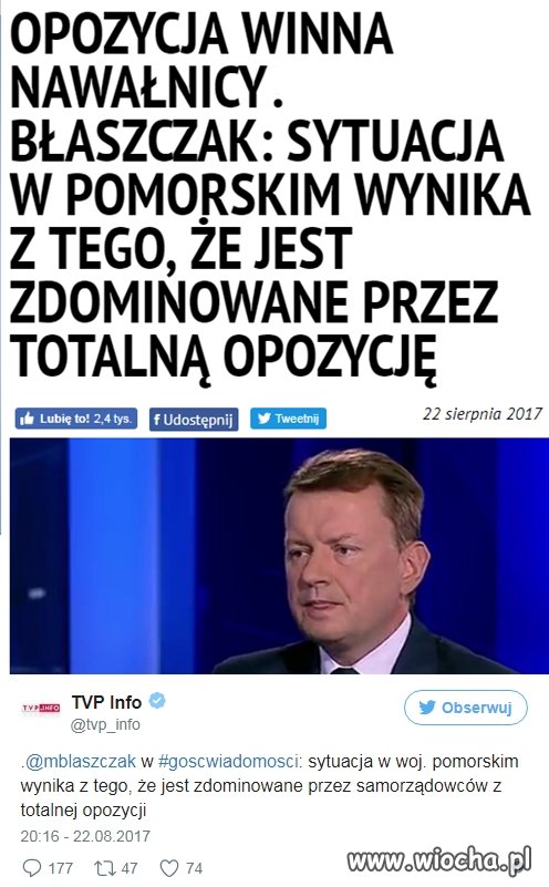 Wszystko przez to że zebrała się totalna 