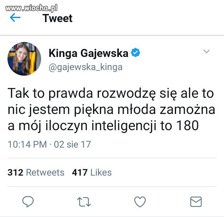 Iloczyn inteligencji posłanki PO