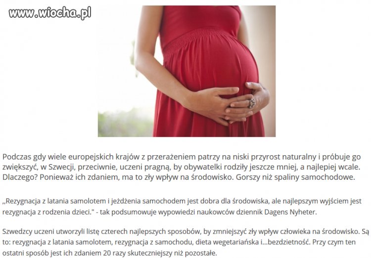 Rodzenie dzieci szkodzi środowisku!