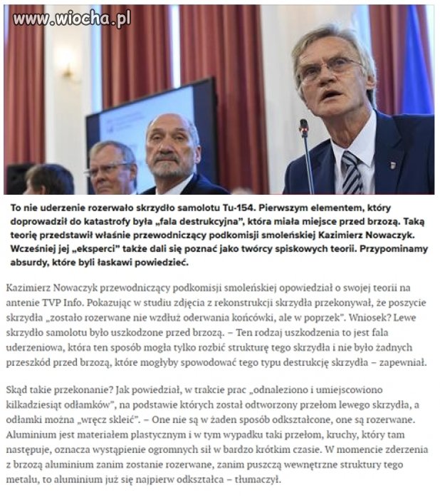 Ostatnie zdanie...wynika z tego że zanim uderzyło