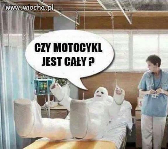 Największy problem motocyklisty po wypadku