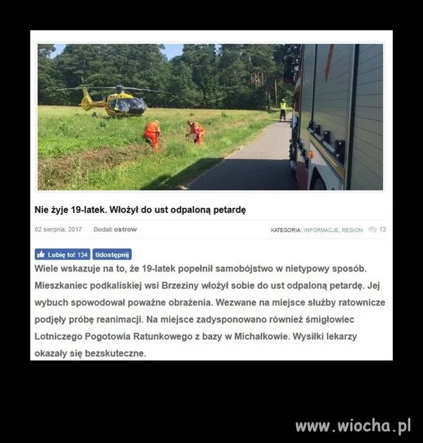 No też nie miał czego wkładać...
