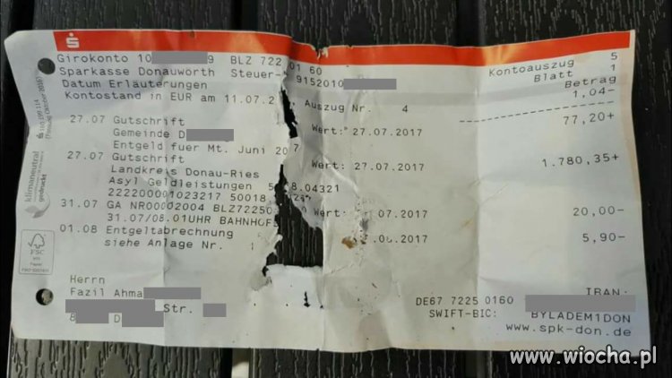 Taka mała zapłata za czerwiec dla uchodźcy Ahmeda
