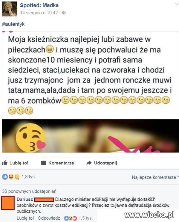Komentarz powala