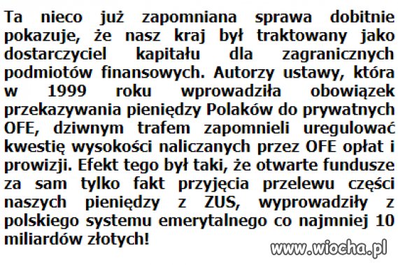 OFE bezpowrotnie przemieliły miliardy zł ...