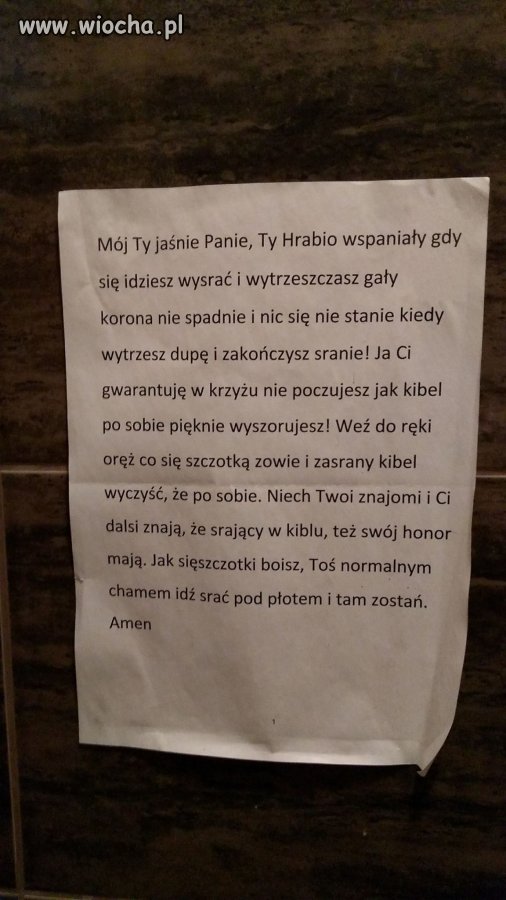 Opis w WC