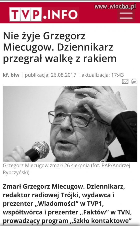 Podziękowania dla TVPinfo