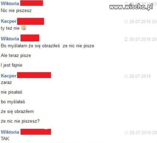 Nic nie piszesz