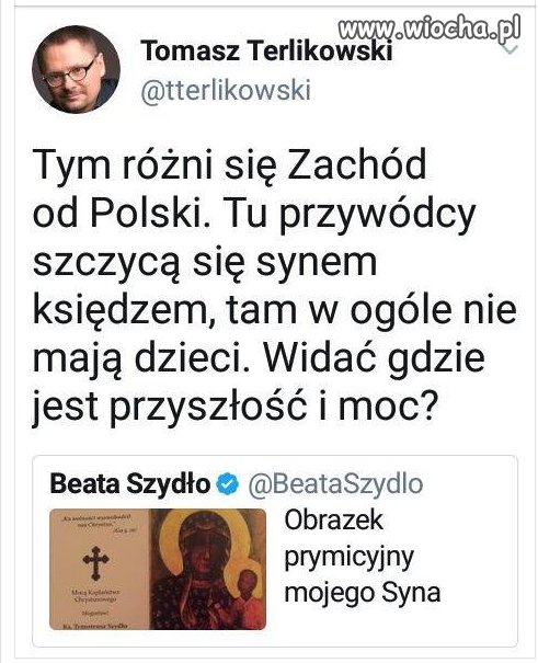 No to Jarek ładnie się wbija w te zachodnie 