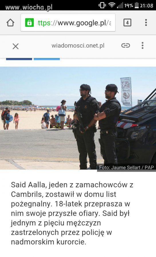 Z góry przeprosił.