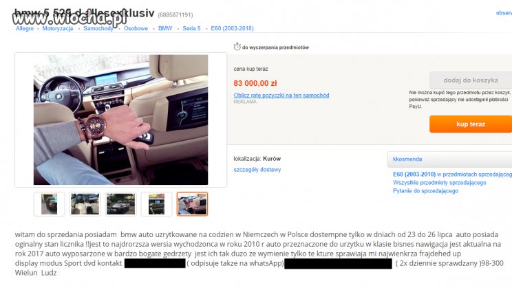 "Najdrorzsza wersia" bmw 5 bogate gedrzety chetni?