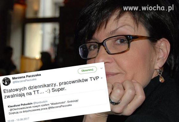 Wysłana na urlop i zwolniona przez TT