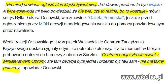 Rytel - odmowy z każdej strony