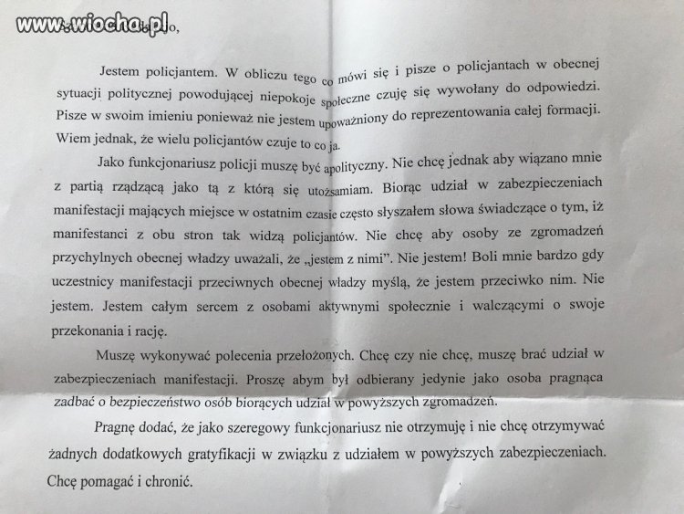 List policjanta