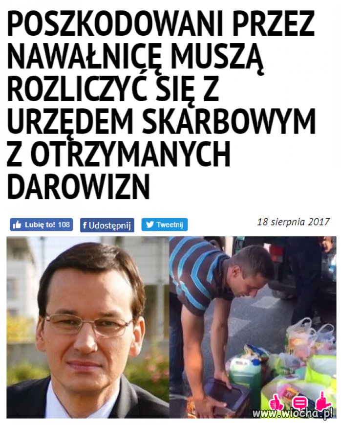 Ludzie pomagają a państwo jeszcze na tym zarobi 