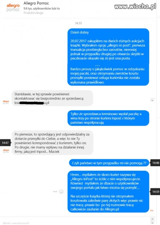 Wspaniała pomoc Allegro