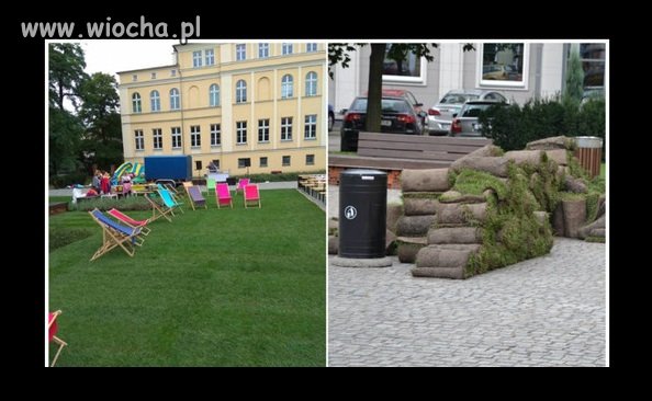 W Kaliszu rozwijają trawę na niedzielę