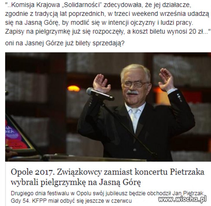 Z dwojga złego to wolałbym jednak pielgrzymkę