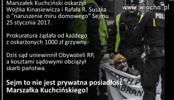 Z przykrością informujemy Pana Marszałka