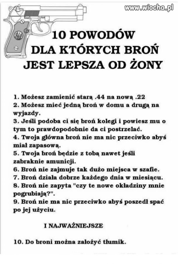 Dlatego jestem za dostępem do broni w Polsce