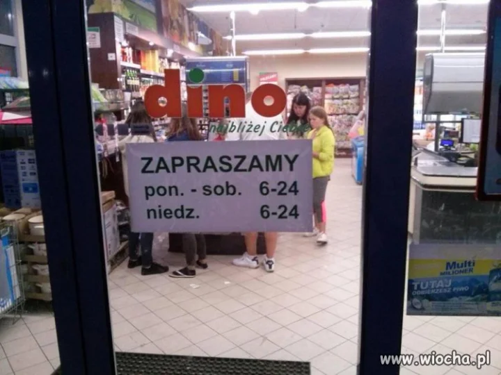 Od poniedziałku do soboty 6-24.