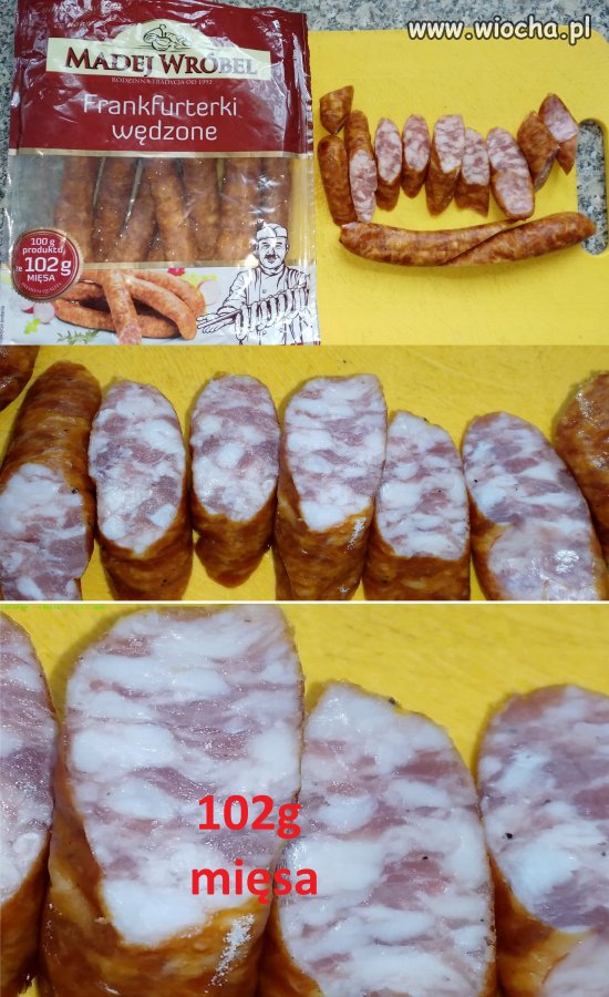 100g produktu ze 102g mięsa...