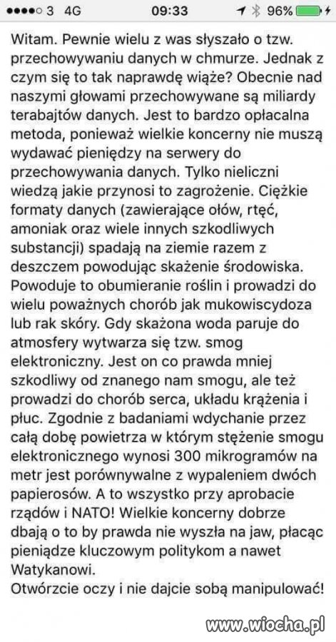 Dane w chmurze