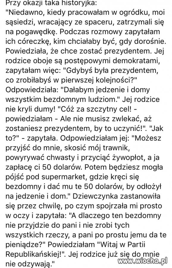 Wszystkim zwolennikom rozdawnictwa