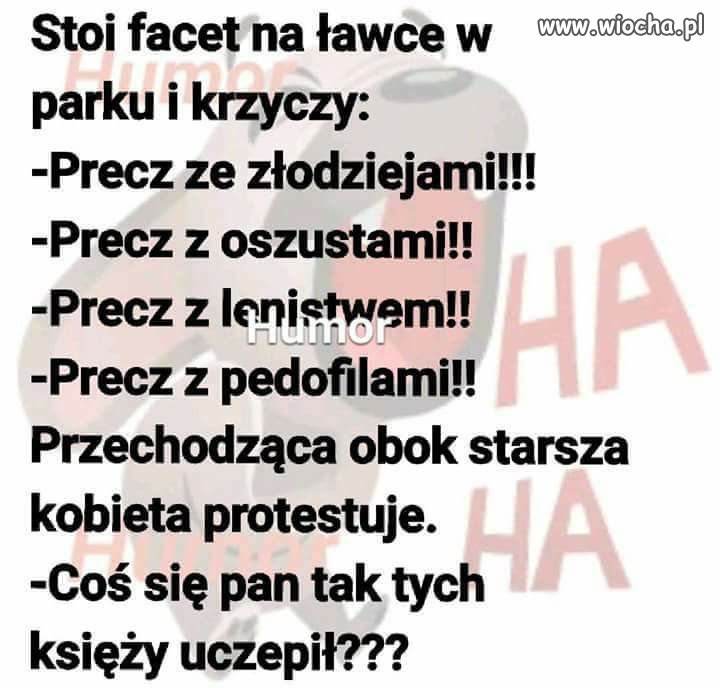 Stoi i krzyczy