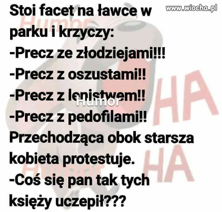 Stoi i krzyczy