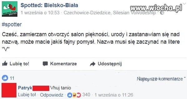 "Może macie fajny pomysł na nazwę"
